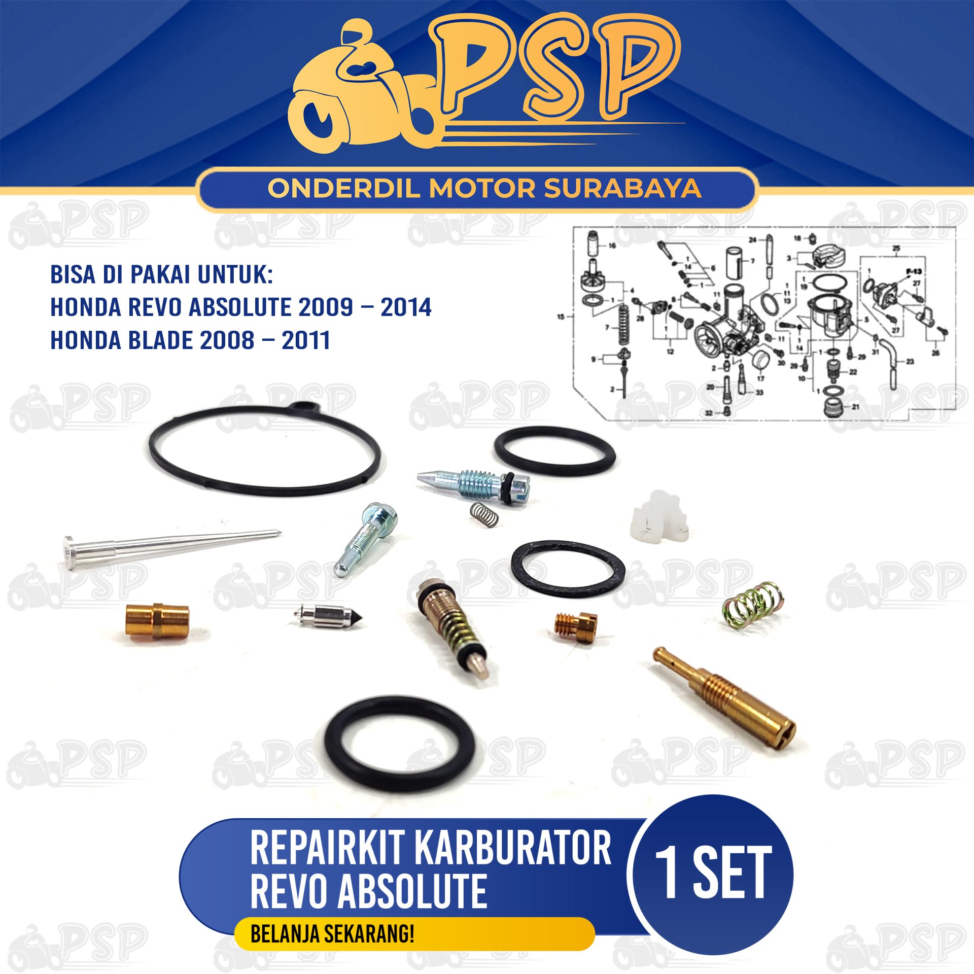 REPAIRKIT KARBURATOR REVO ABSOLUTE PSP (1)