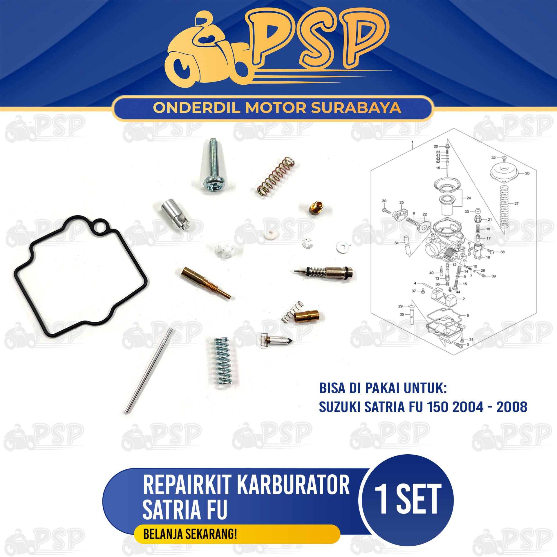 REPAIRKIT KARBURATOR SATRIA FU 150 PSP (1)