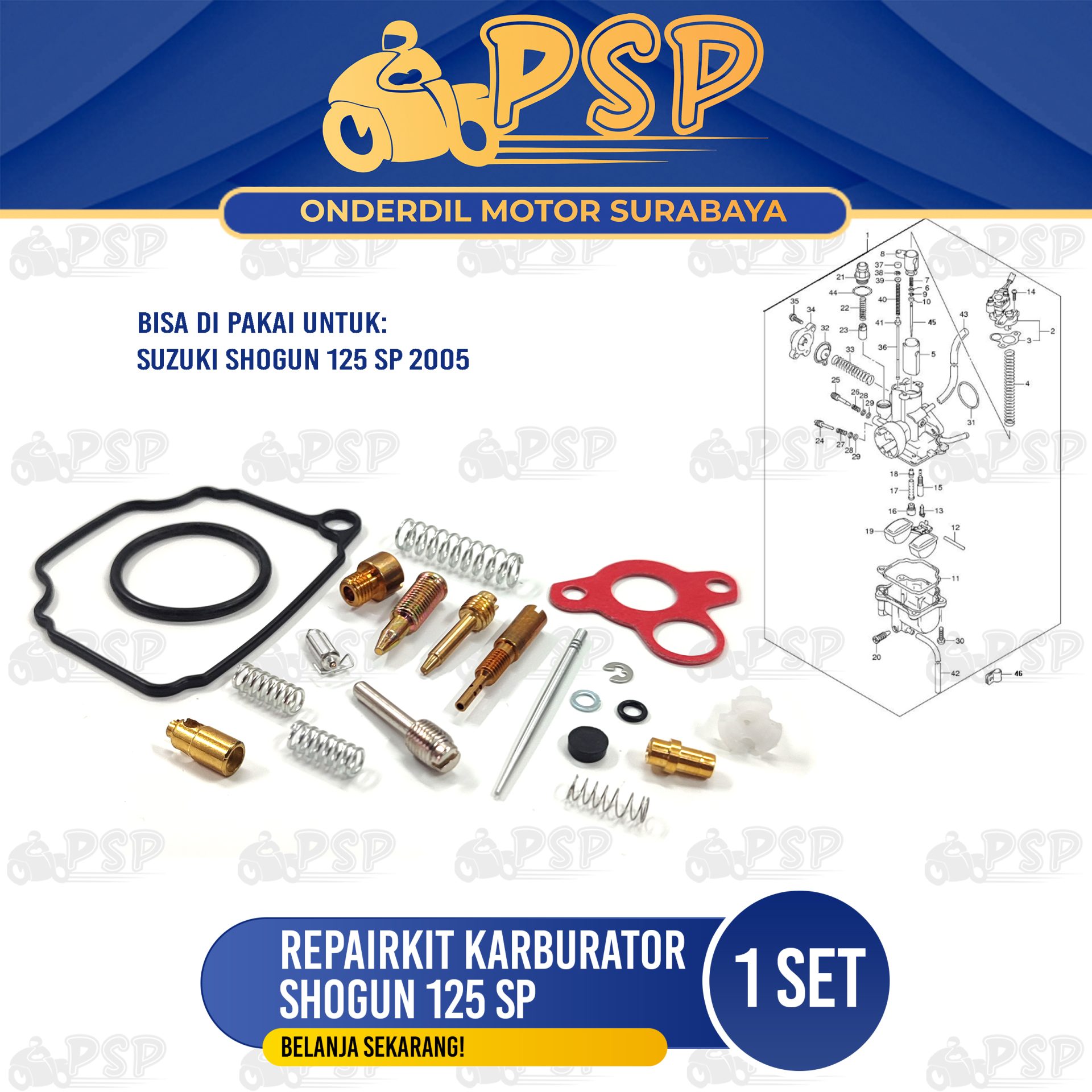 REPAIRKIT KARBURATOR SHOGUN NEW 125 SP (1)