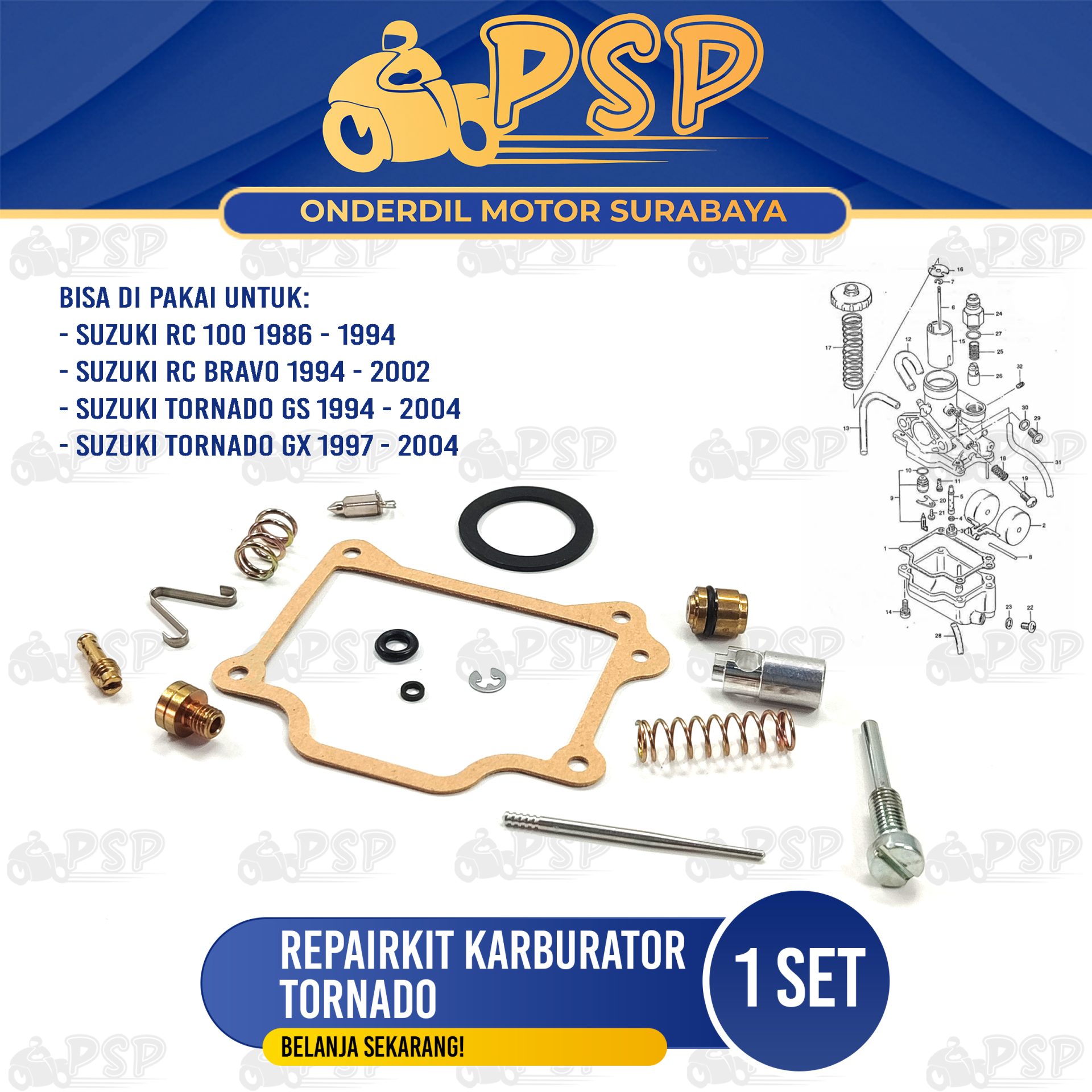 REPAIRKIT KARBURATOR TORNADO (1)