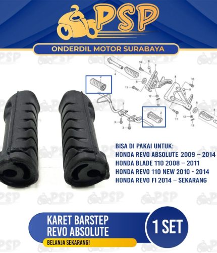 Karet Barstep Revo Absolute (Set Isi 2) - Footstep Postep Pijakan Kaki Depan Blade Revo 110 Revo Fit