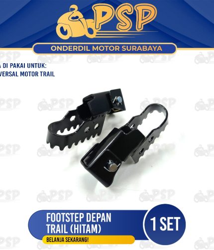Footstep Depan / Belakang Trail (Hitam) - Futstep Postep Barstep Pijakan Kaki Belakang KLX DTracker
