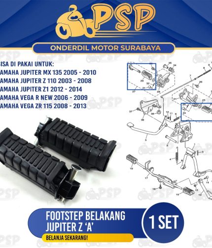 Footstep Belakang Jupiter Z "A" - Futstep Postep Barstep Pijakan Kaki Yamaha F1ZR Jupiter Z1 Vega ZR