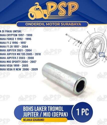 Bosh Laker Tromol Depan Jupiter / Vega - Bos Laher Bearing Dalam As Roda FIZR Jupiter MX Mio Vega R