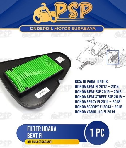 Filter Udara Beat Fi 2014 - Saringan Hawa Udara Screen Cleaner Honda Beat ESP Scoopy FI Vario 110 FI