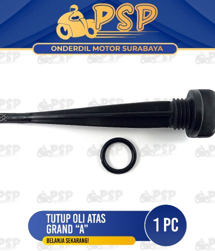 Tutup Oli Atas Grand (Hitam) - Penutup Colokan Oli Oil Mesin + Seal Sil Oring O Ring Honda Astrea