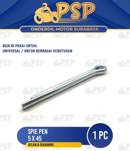 Spie Pen 5 x 45 (Harga 1 PC) - Split Spi Cotter Pin Pengunci Baut Universal Untuk Segala Kebutuhan