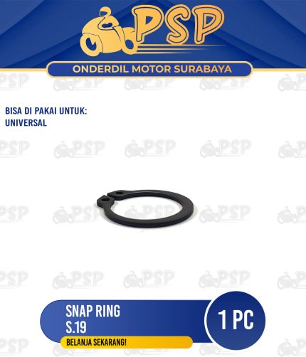 Snap Ring S 19 - Circlip Klip Pengunci Bearing External Type S Universal Berbagai Motor