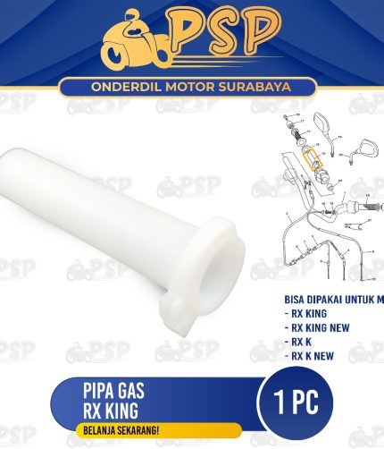Pipa Gas RX King - Selongsong Slongsong Putihan Mika Gas Yamaha RX K RX King Cobra RX K New