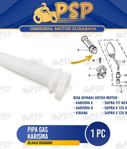 Pipa Gas Karisma - Selongsong Slongsong Putihan Mika Honda Kharisma Kirana Supra Fit New Supra X 125
