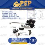Master Rem Atas Beat FI CBS + Handel Silver Assy - Rumah Rim Depan Honda Beat ESP Vario Techno 125
