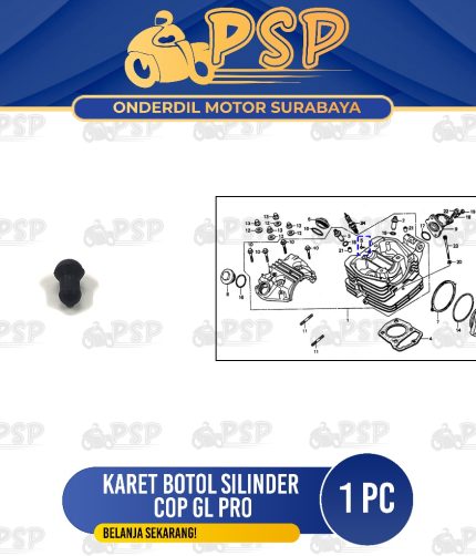 Karet Botol Silinder Cop GL Pro (Harga Per 1 PC) - Rubber Oil Seal Sil Silinder Head Kop Honda