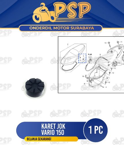 Karet Dudukan Jok Vario 150 (Harga Per 1 PCS) - Rubber Seat Peredam Ganjal Ganjel Pangkon Bracket