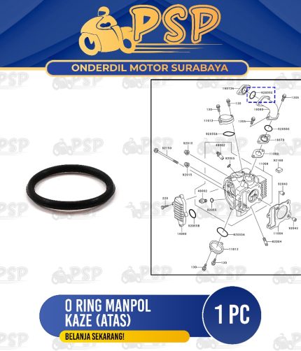 Oring Manipol Kaze Atas (Harga 1 PC) - O Ring Karet Seal Sil Siel Manipul Manifold Kawasaki Kaze R