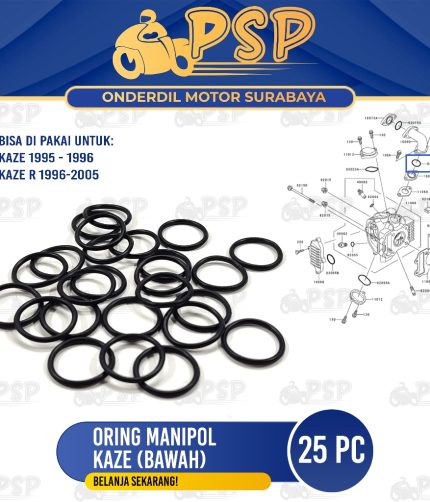 Oring Manipol Kaze (Bawah) Harga 25 PC - O Ring Karet Seal Sil Siel Manipul Manifold Kawasaki Kaze R