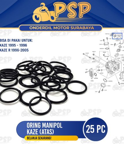 Oring Manipol Kaze (Atas) Harga 25 PC - O Ring Karet Seal Sil Siel Manipul Manifold Kawasaki Kaze R