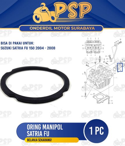 Oring Manipol Satria FU (Harga 1 PC) - O Ring Seal Sil Karet Intake Manifold Suzuki Satria FU Karbu