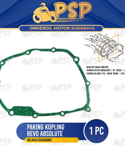 Paking Kopling Revo Absolute - Packing Gasket Block Blok Bak Samping Kopleng Kupling Crankcase