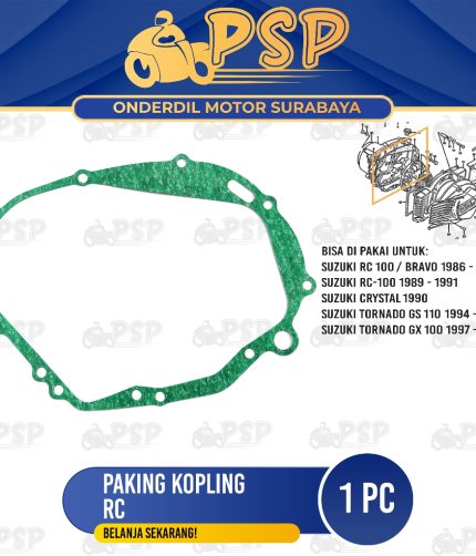 Paking Kopling RC - Packing Gasket Perpak Kopleng Kupling Suzuki Bravo Crystal RC 100 Tornado GS GX